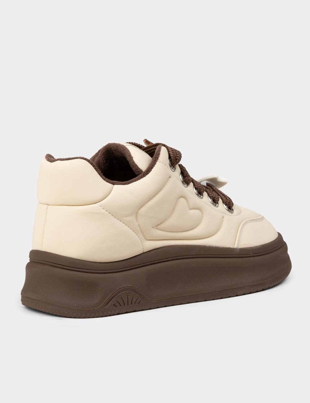 Women's Beige Sneakers - 25421ZBEJC01