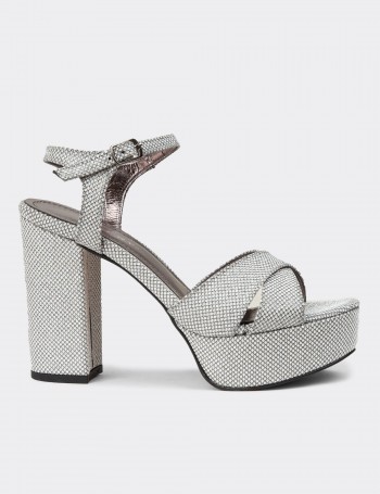 Women's Silver High Heels