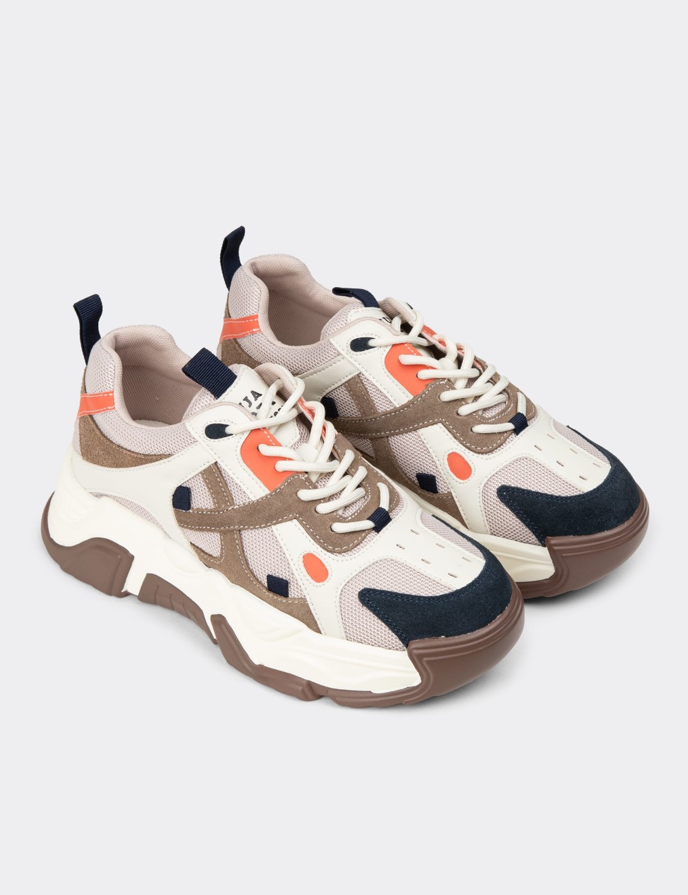 Women's Beige Sneakers - 25371ZBEJC01