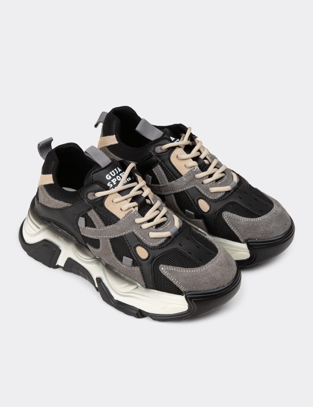 Women's Black Sneakers - 25371ZSYHC01