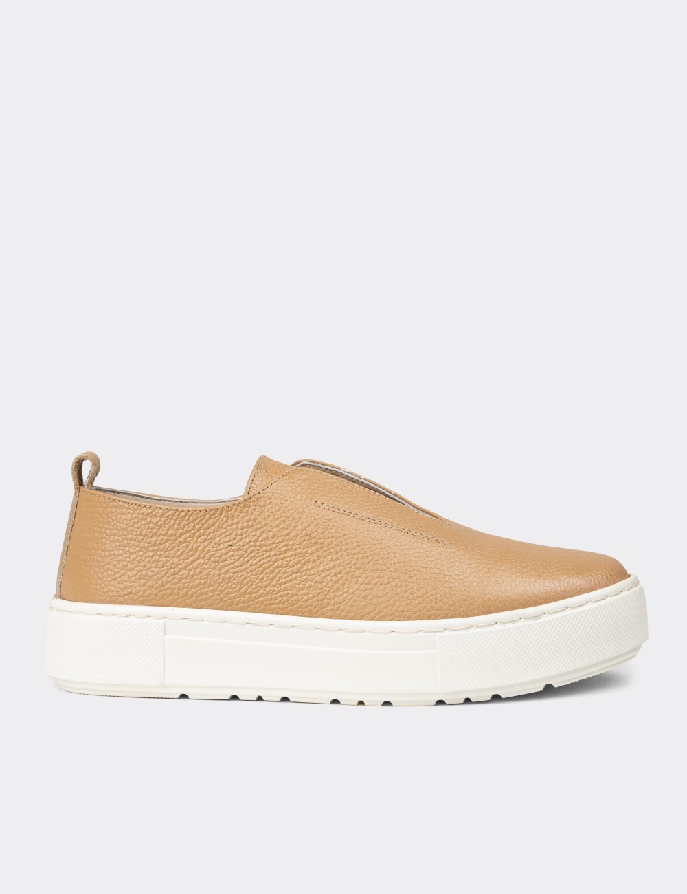 Women’s Beige Leather Sneakers - R2233ZBEJC01