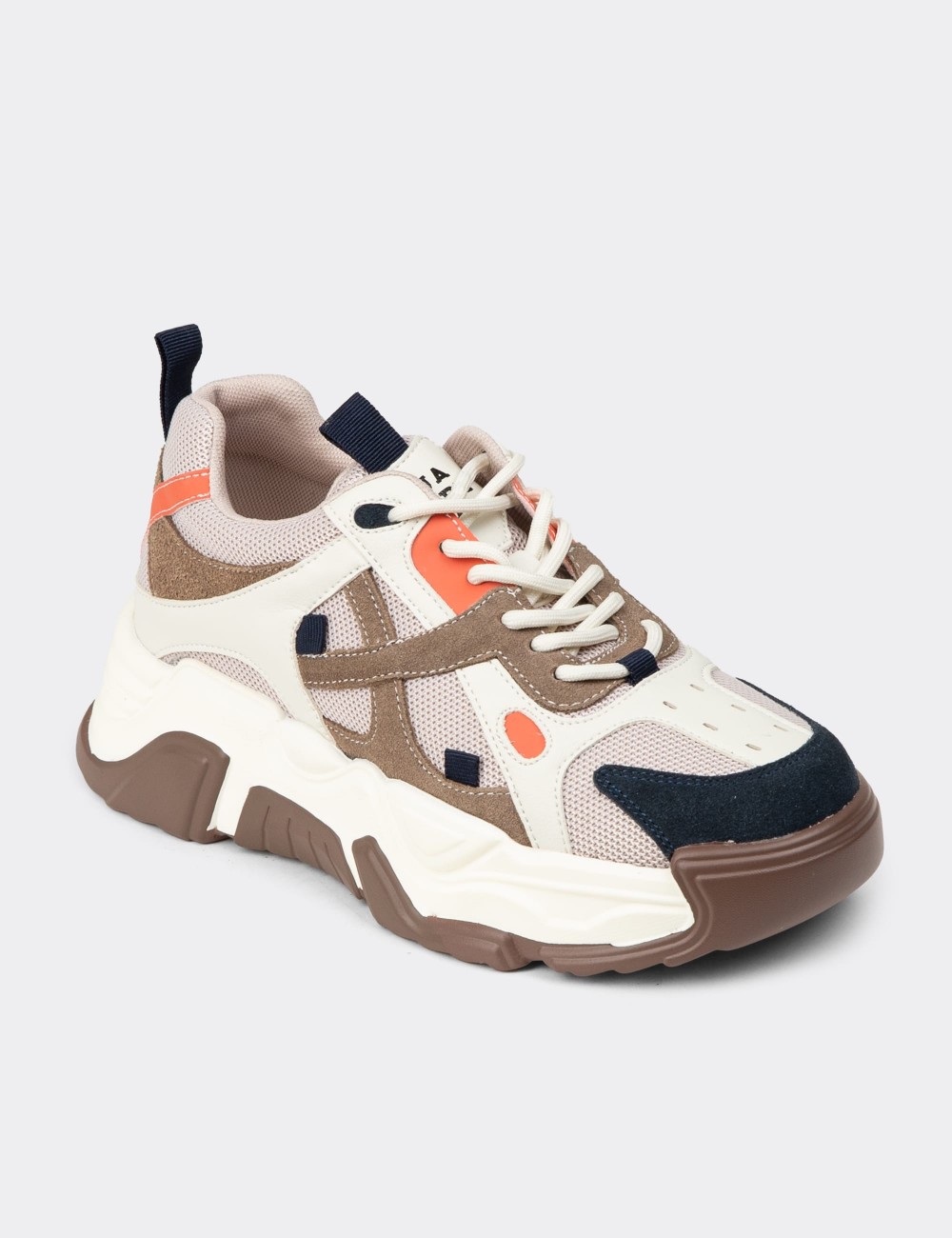 Women's Beige Sneakers - 25371ZBEJC01