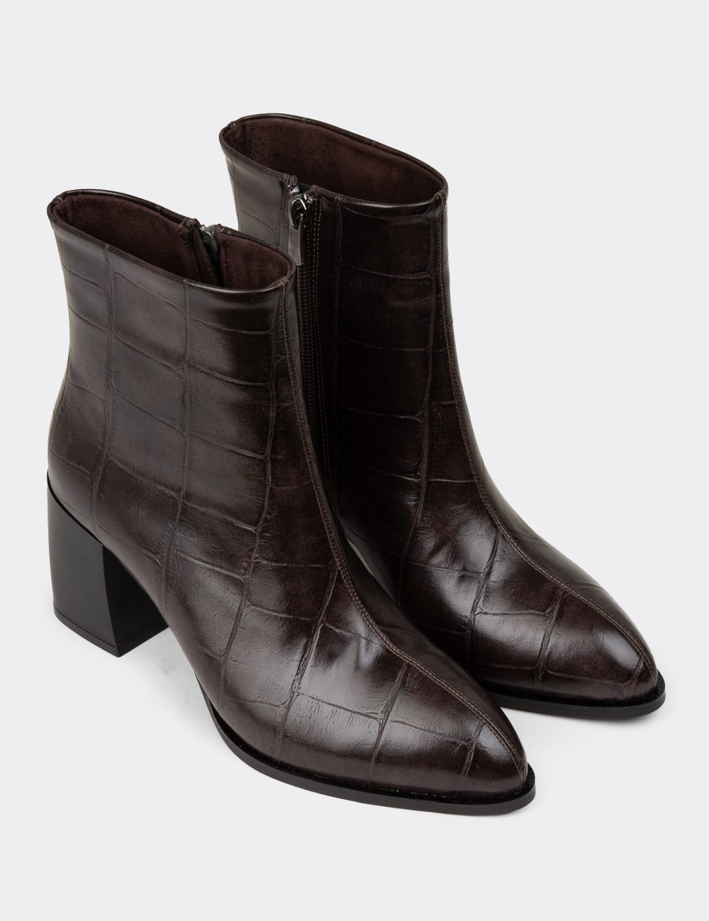 Women's Brown Boots - K0945ZKHVC01