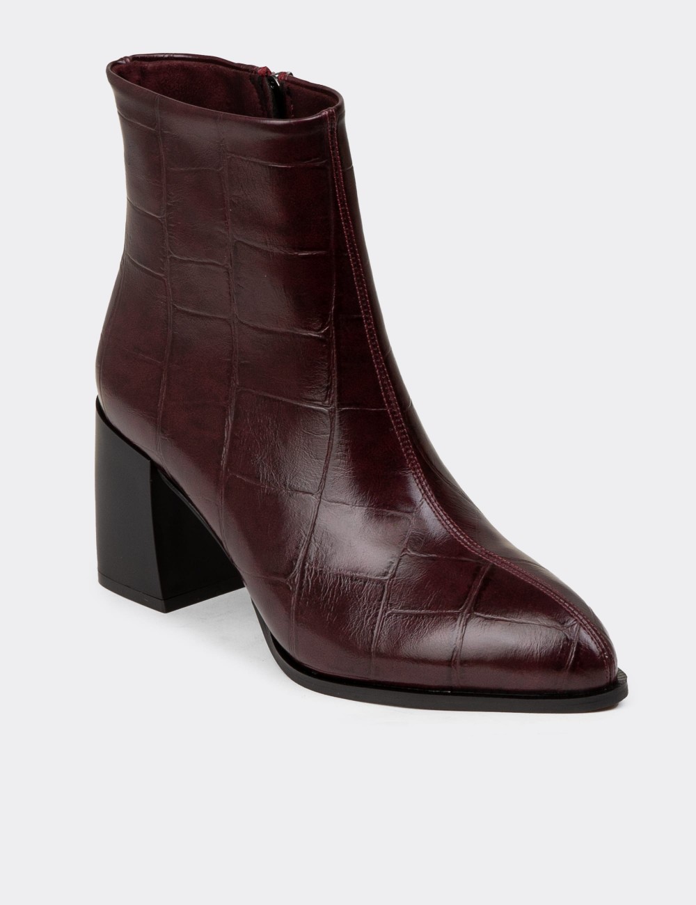 Women's Burgundy Boots - K0945ZBRDC01
