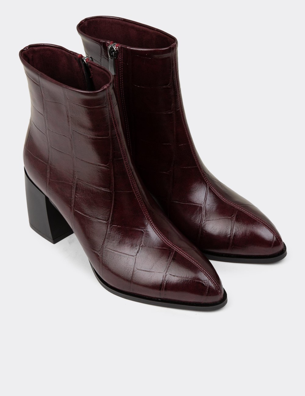 Women's Burgundy Boots - K0945ZBRDC01