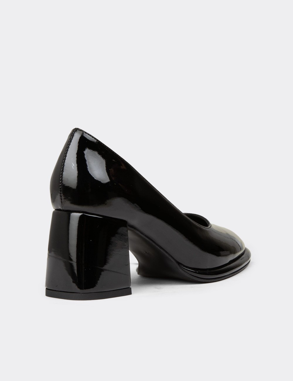 Women's Black Patent High Heels - K0103ZSYHC03