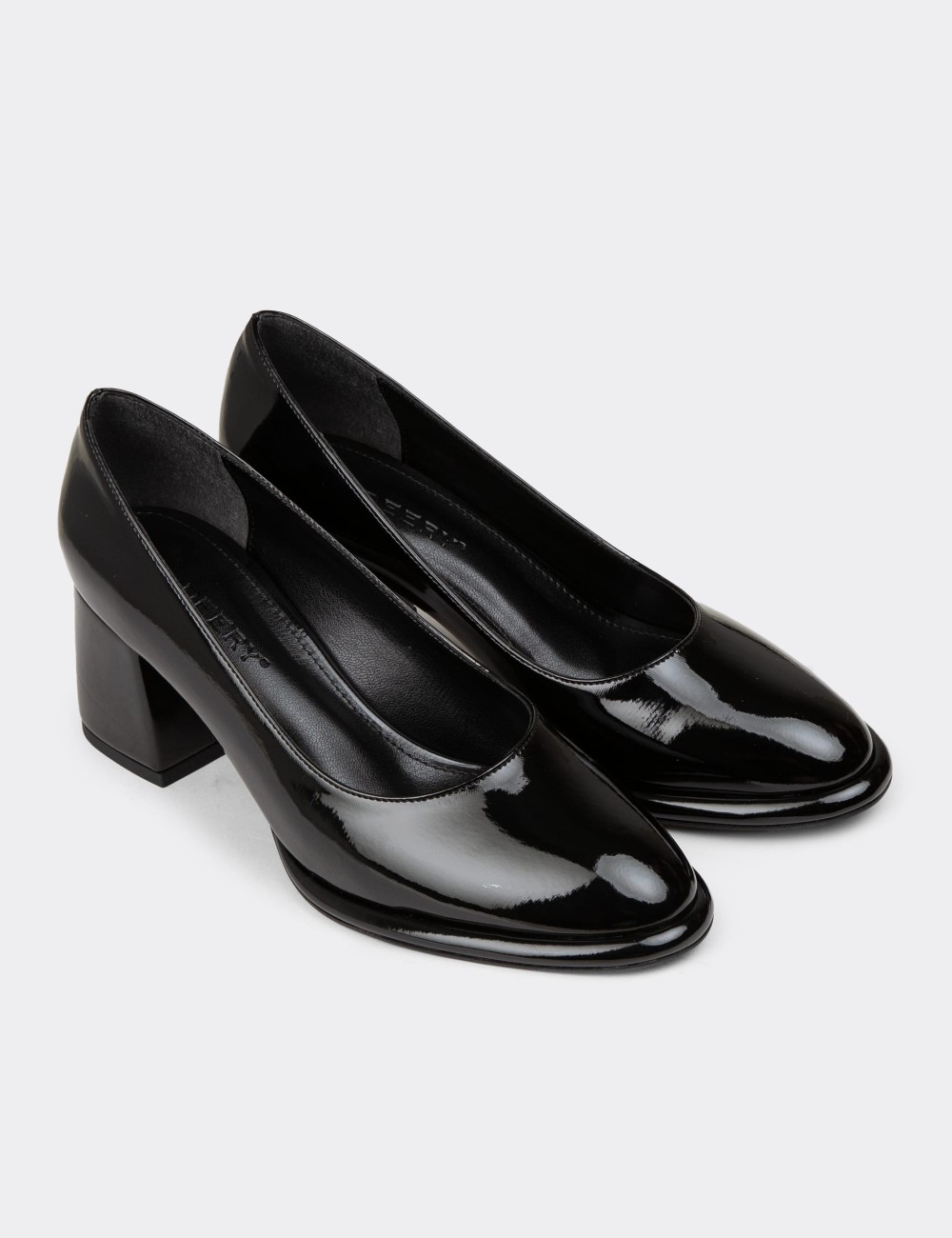 Women's Black Patent High Heels - K0103ZSYHC03