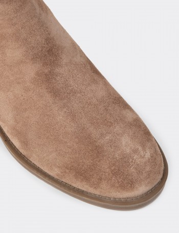 Women's Sandstone Suede Leather Booties
