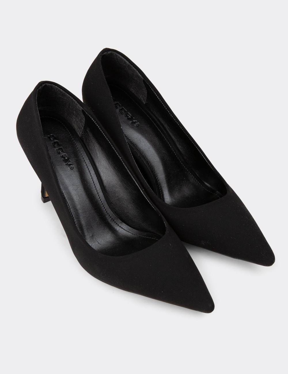 Women's Black Stiletto Heels - K0200ZSYHC03