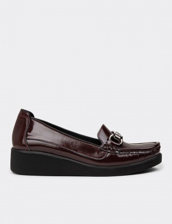 Men's Burgundy Leather Footwear