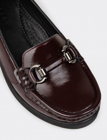 Men's Burgundy Leather Footwear