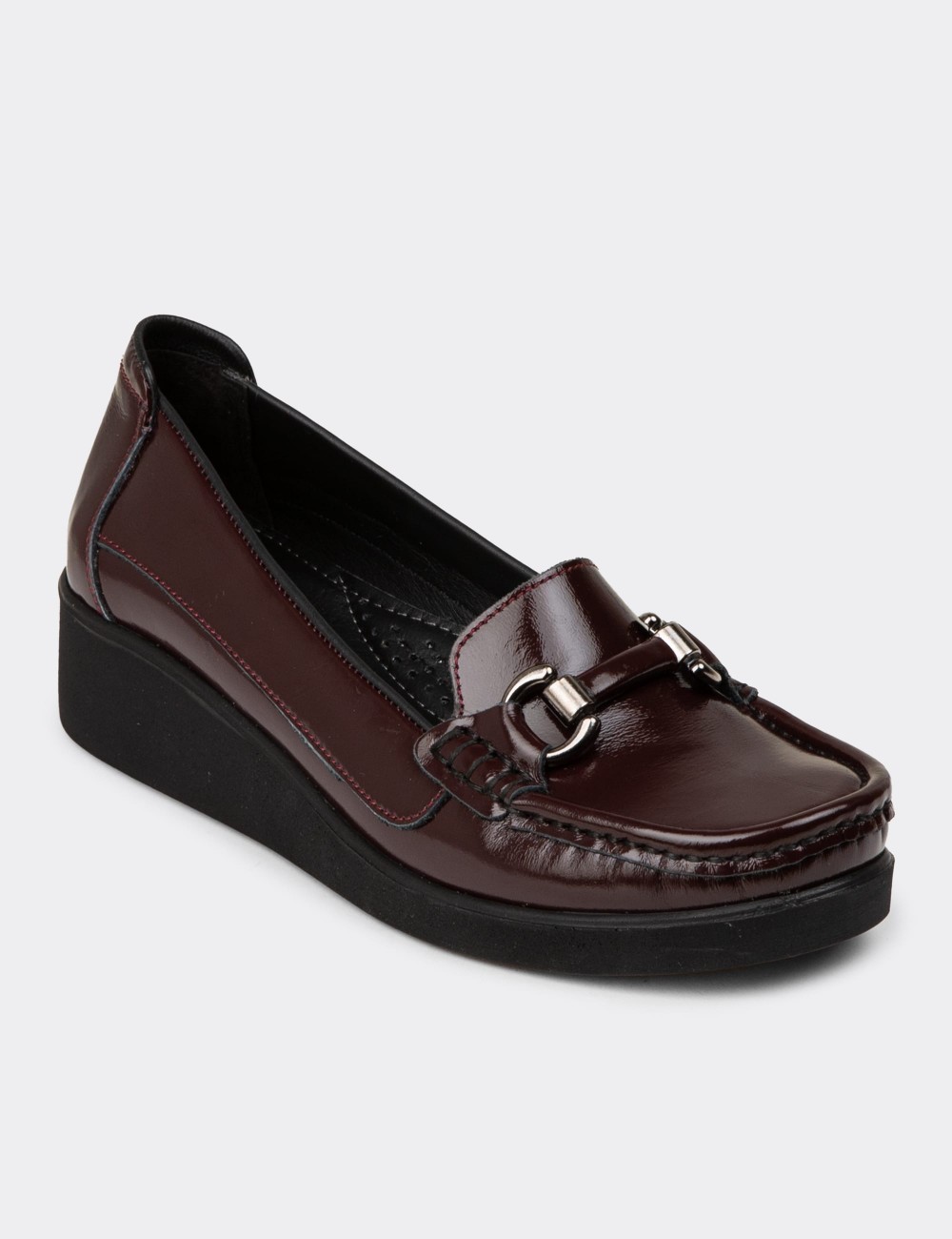 Men's Burgundy Leather Footwear - DL750ZBRDC01