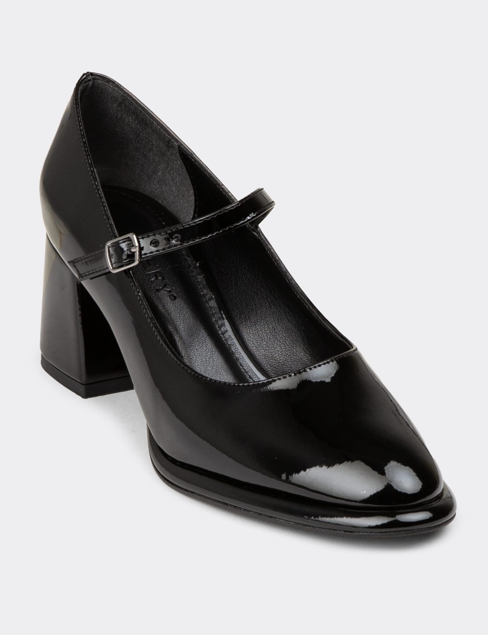 Women's Black Glossy Heels - K1001ZSYHC03