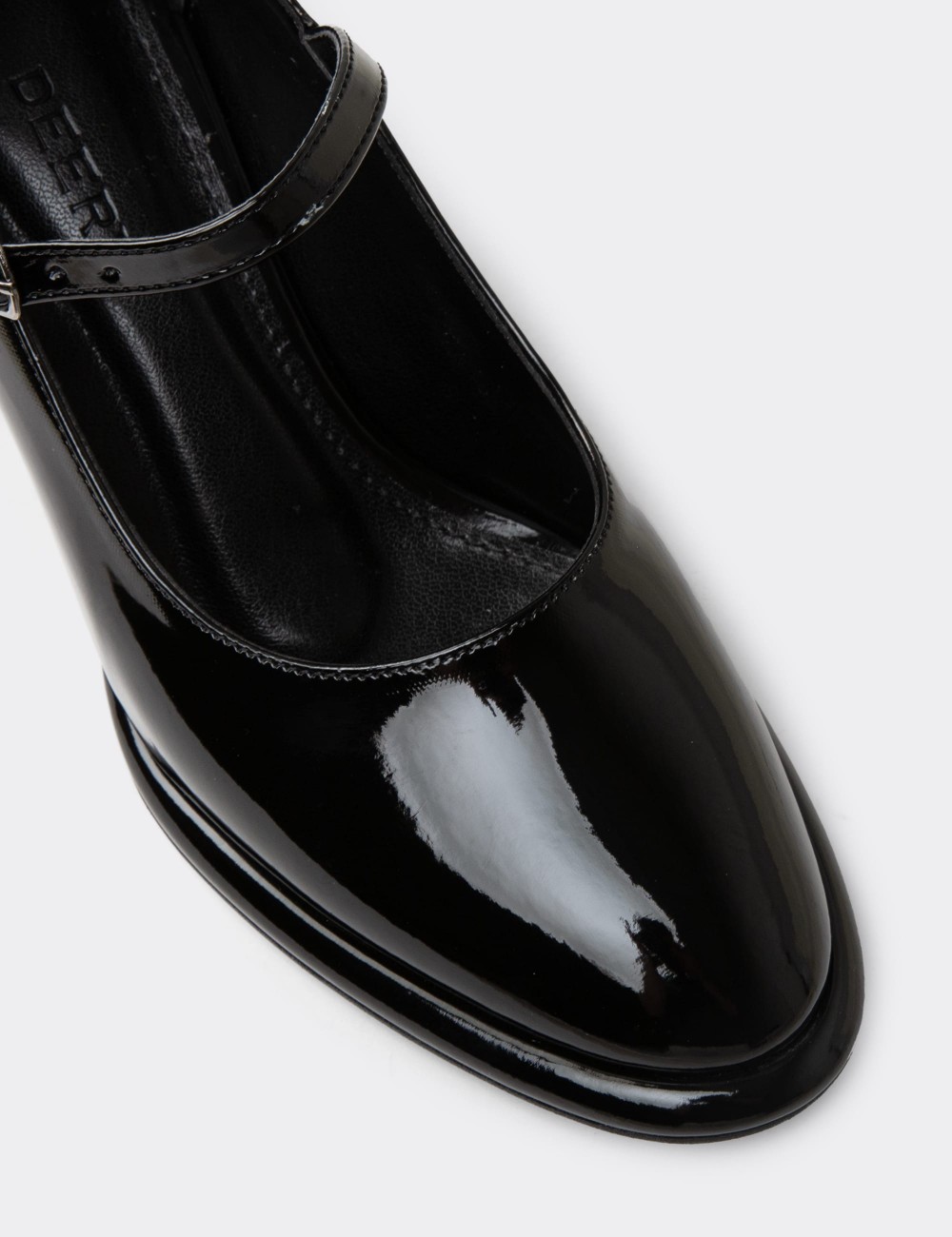 Women's Black Glossy Heels - K1001ZSYHC03