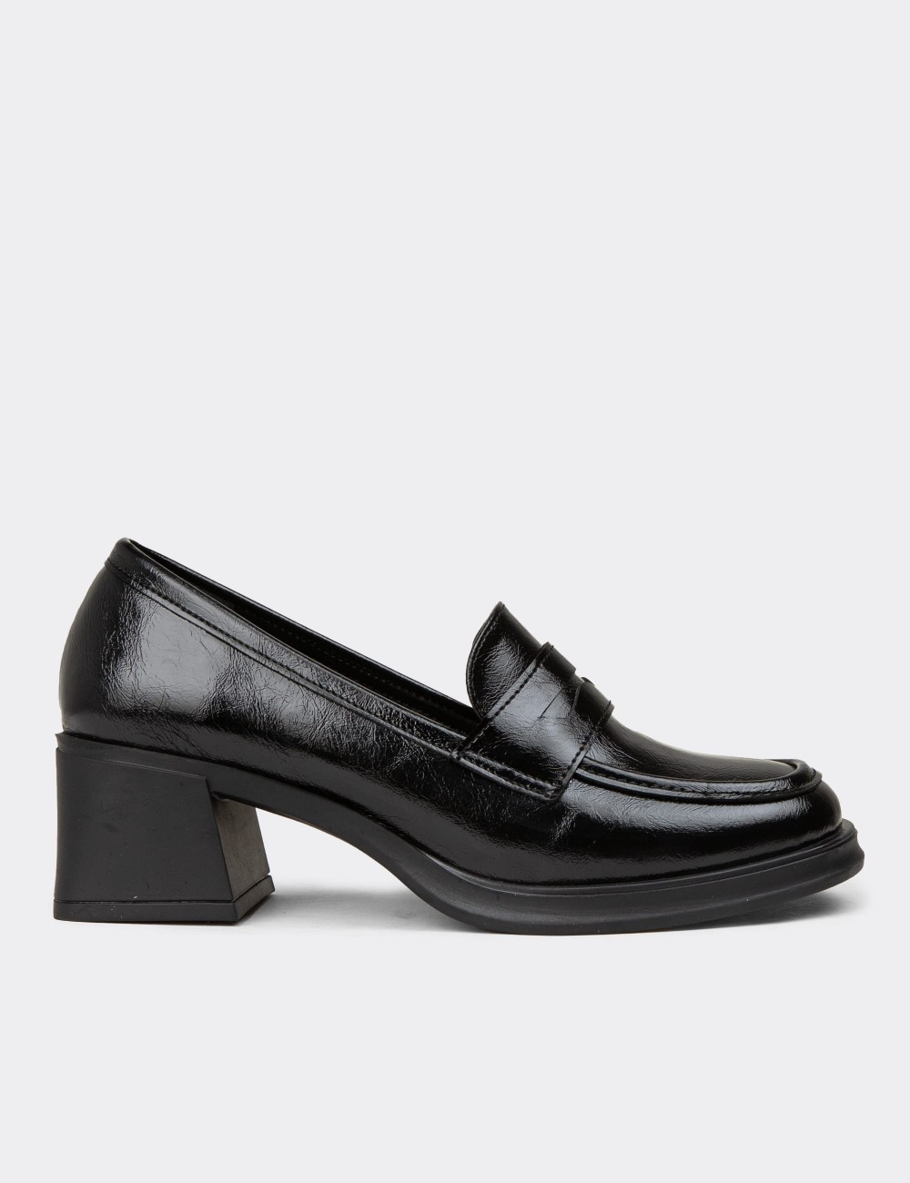 Women's Black Patent High Heels - K1453ZSYHC01