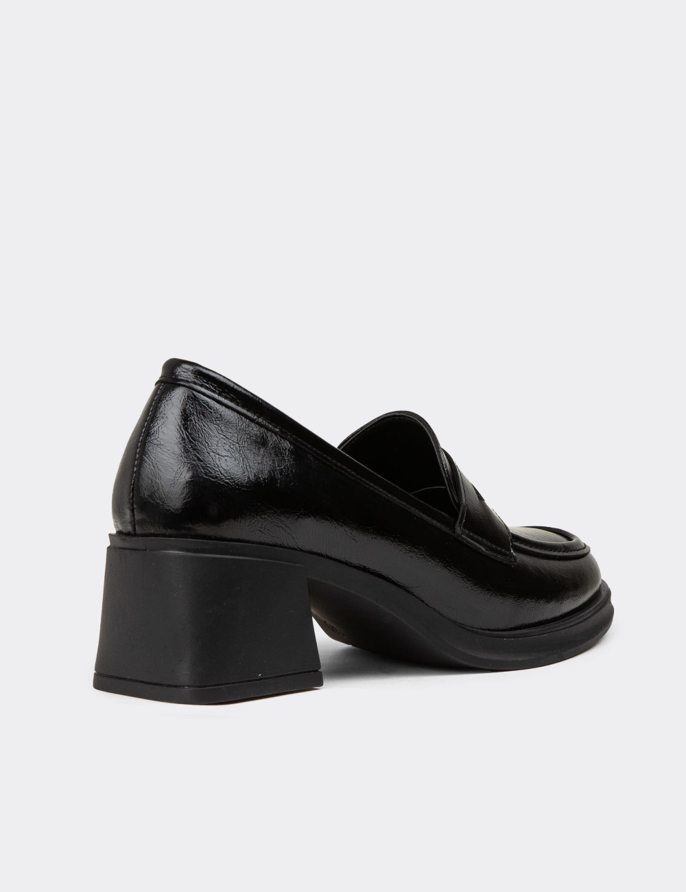 Women's Black Patent High Heels - K1453ZSYHC01