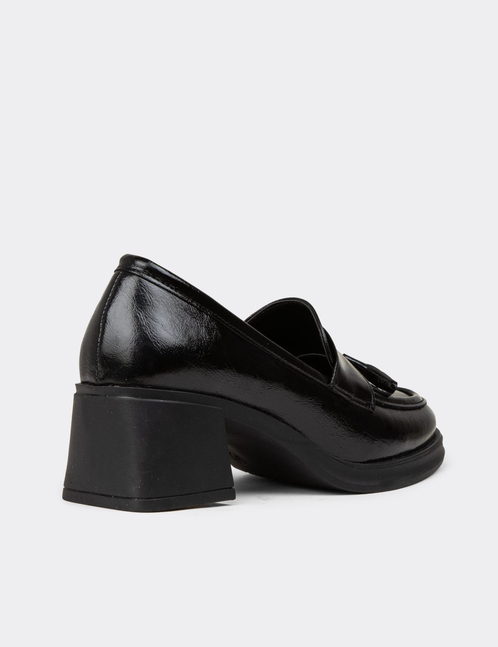 Women's Black Patent High Heels - K1454ZSYHC01