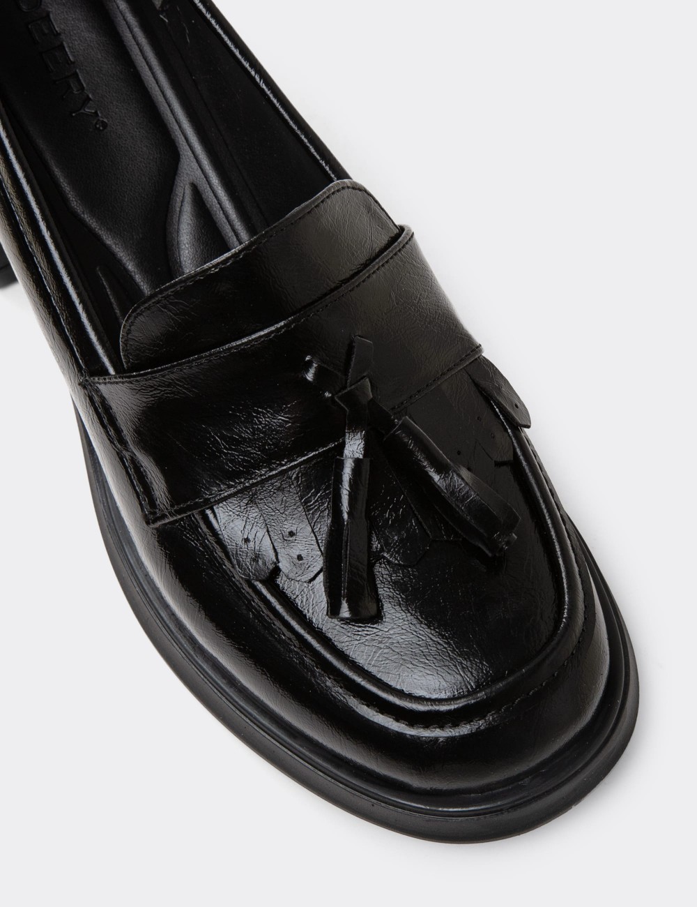 Women's Black Patent High Heels - K1454ZSYHC01