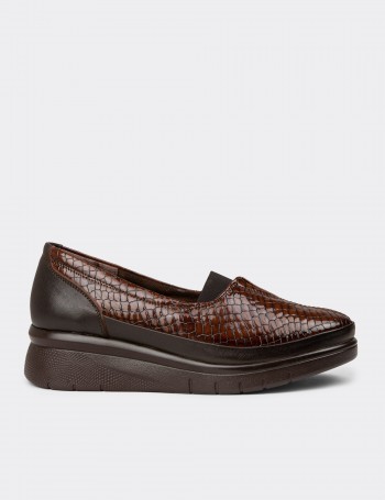 Women's Brown Leather Everyday Shoes