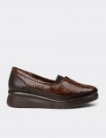 Women's Brown Leather Everyday Shoes