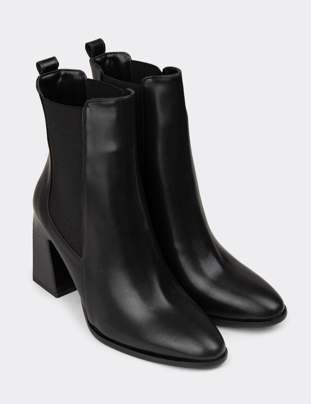 Women's Chelsea Black Boots - H1501ZSYHC01