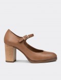 Women's Sandstone Leather Mary Jane Footwear