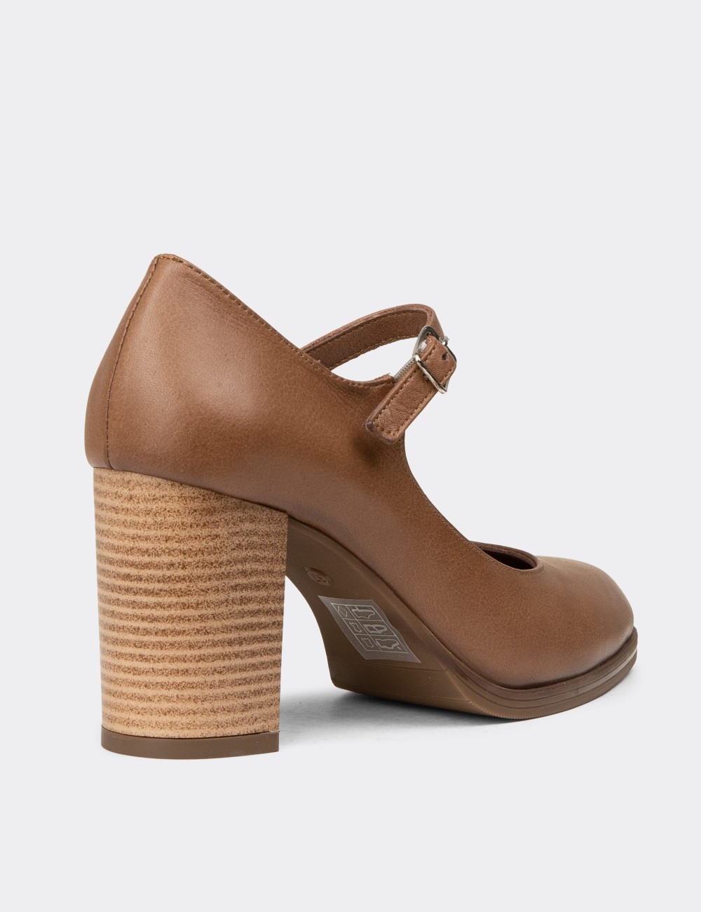Women's Sandstone Leather Mary Jane Footwear - A2146ZVZNC01