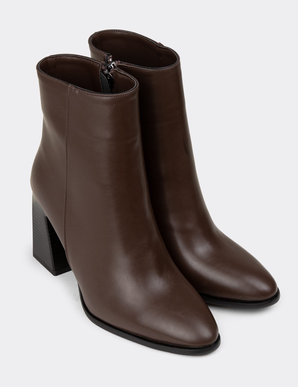 Women's Brown Boots - H1502ZKHVC01