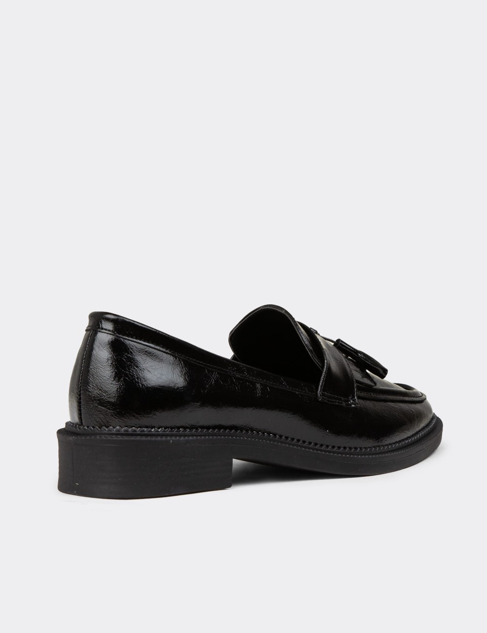 Women's Black Moccasins - K0907ZSYHC03