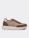 Women's Sandstone Leather Sneakers