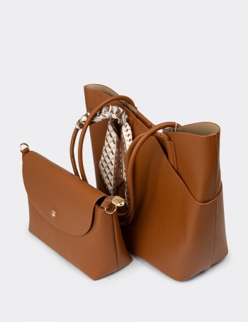 Tan Shoulder Bag - K6763ZTBAY01
