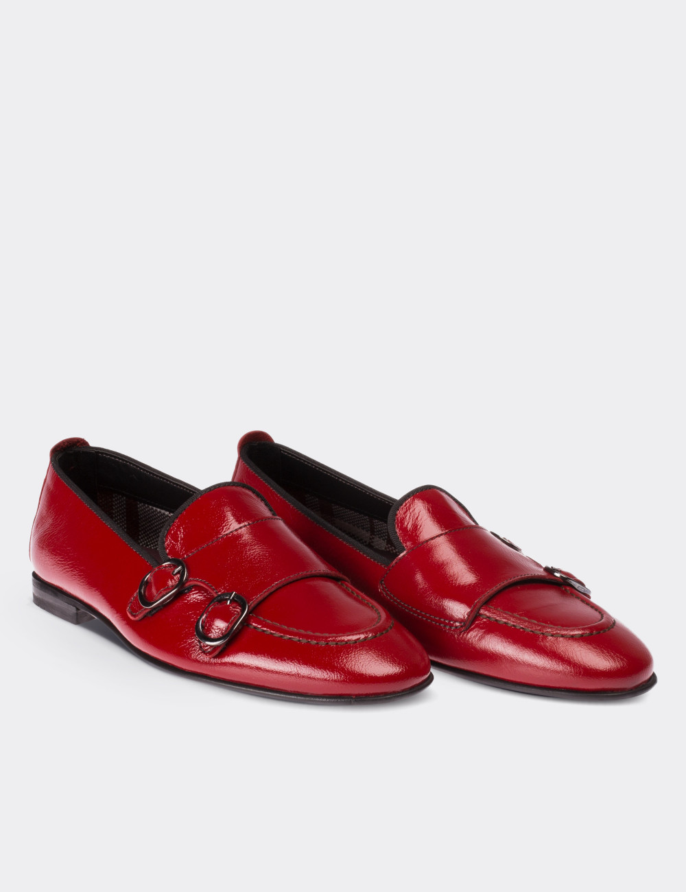 Red Patent Leather Loafers - 01617ZKRMM01