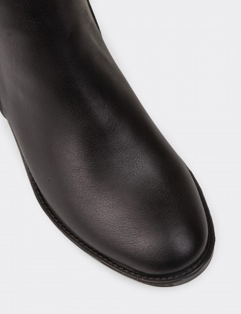 Women's Black Leather Boots