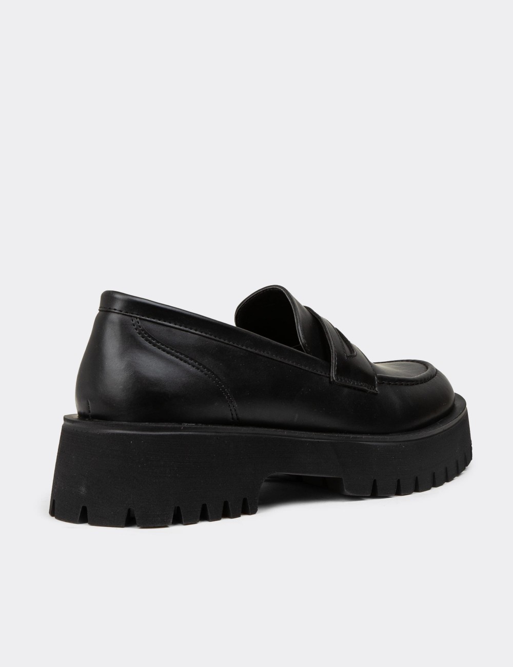 Women's Black Loafers - KP004ZSYHE01