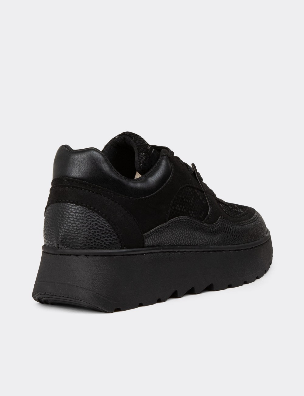 Women's Black Sneakers - K0203ZSYHE01