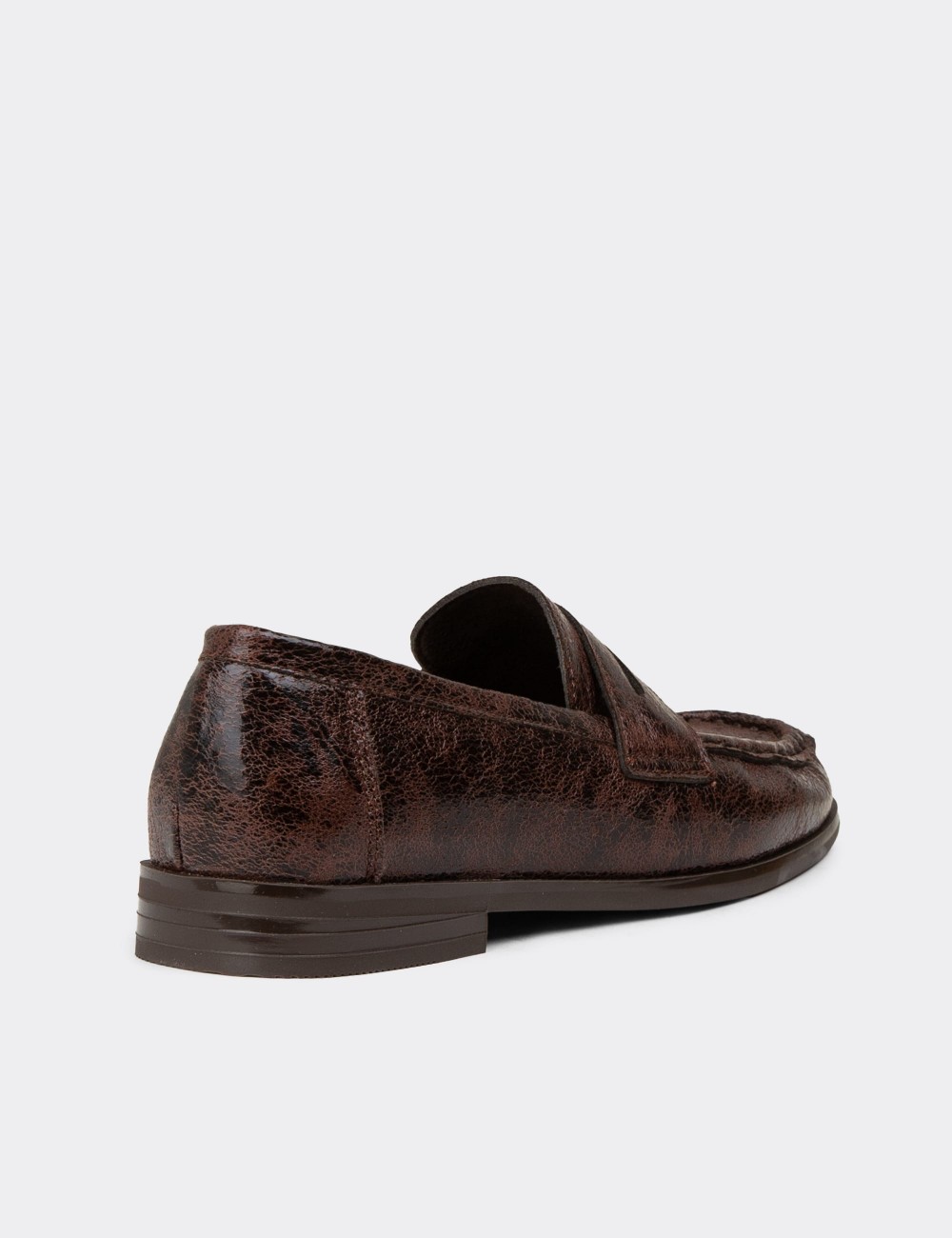 Women's Brown Loafers - K0010ZKHVC01