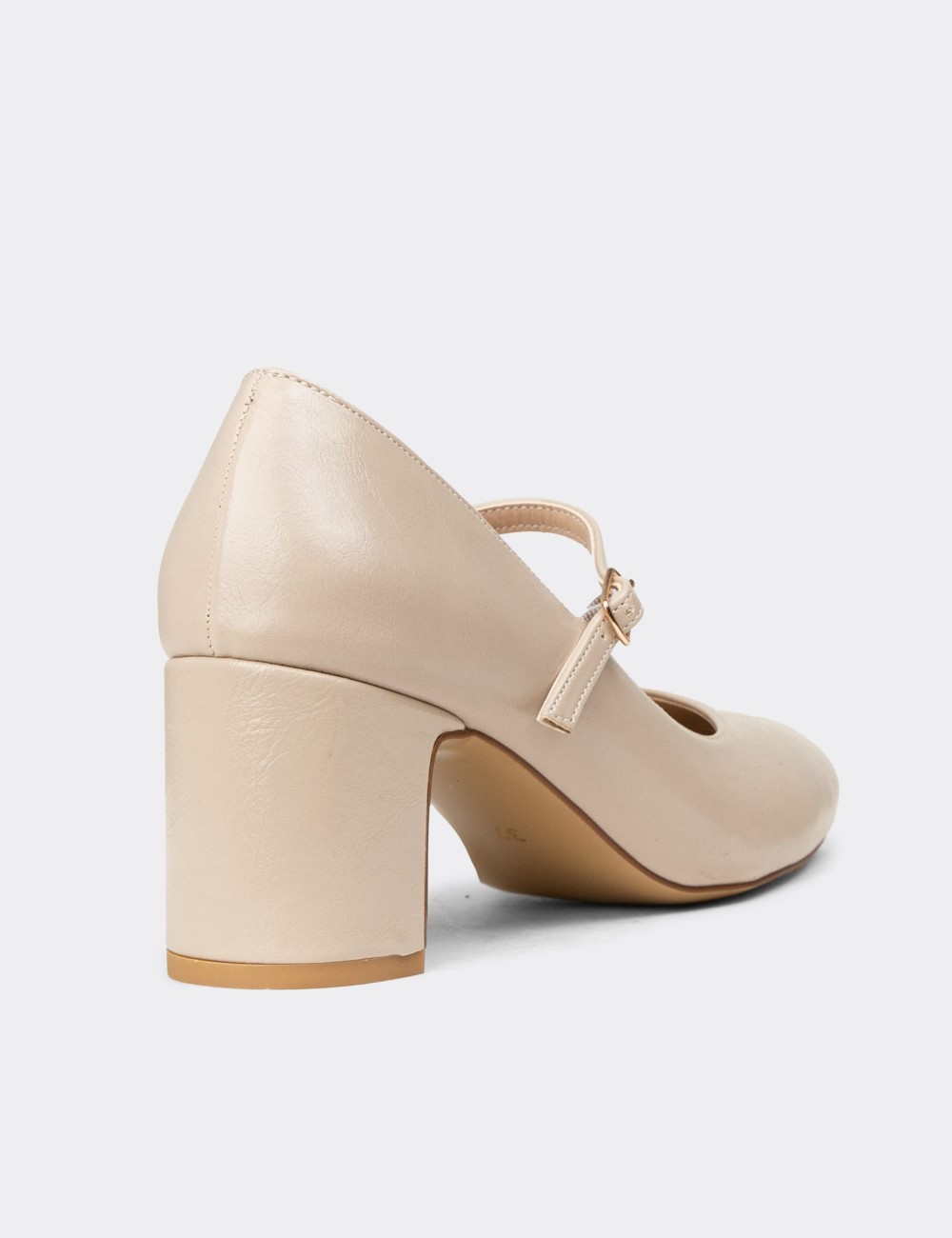 Women's Retro Sandstone Patent Mary Jane Shoes - K7100ZVZNM01