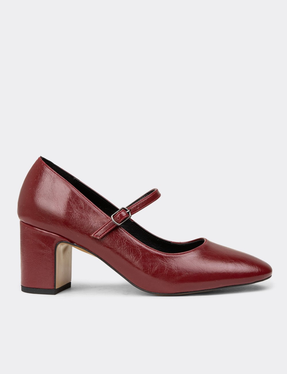 Women's Classic Burgundy Patent Mary Jane Shoes - K7100ZBRDM01