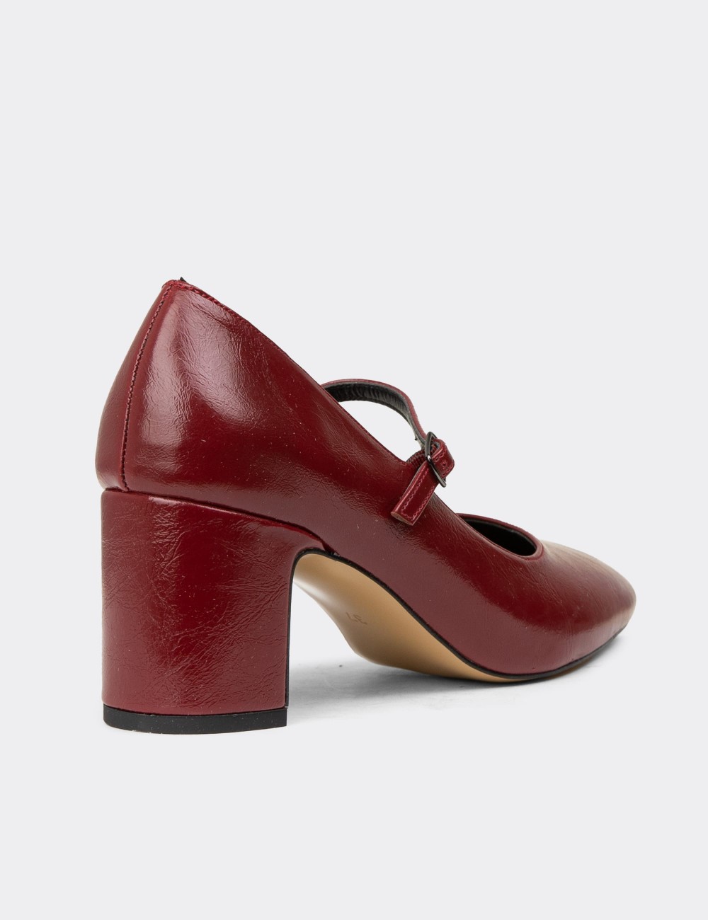 Women's Classic Burgundy Patent Mary Jane Shoes - K7100ZBRDM01