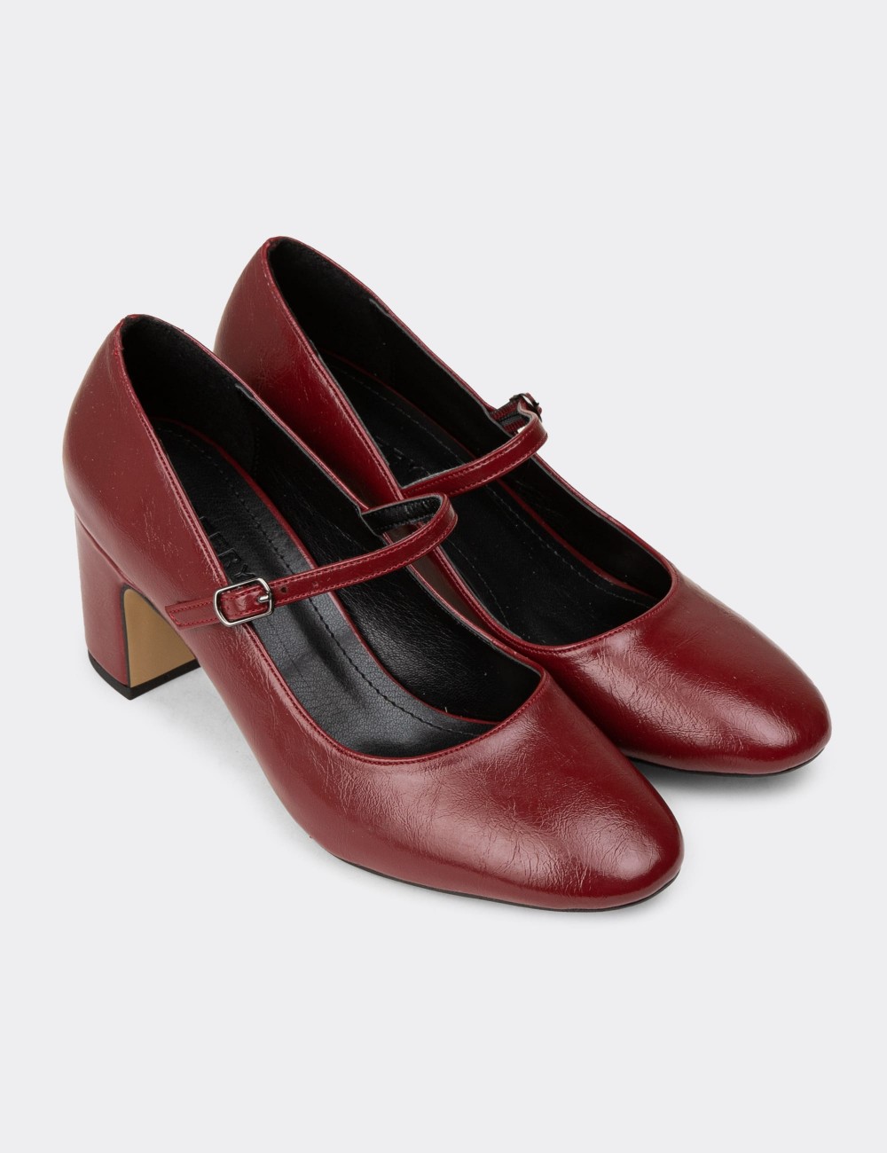 Women's Classic Burgundy Patent Mary Jane Shoes - K7100ZBRDM01