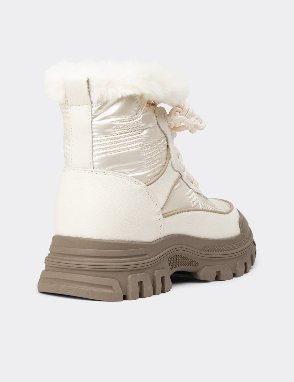 Women's White Boots - E8073ZBYZC01