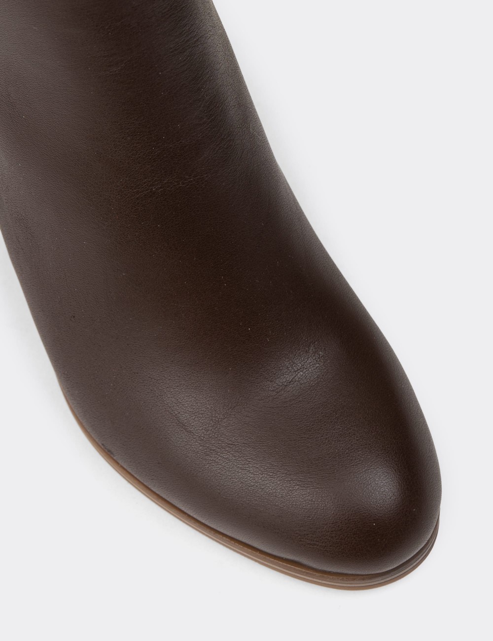 Women's Brown Leather Boots - A2104ZKHVC01