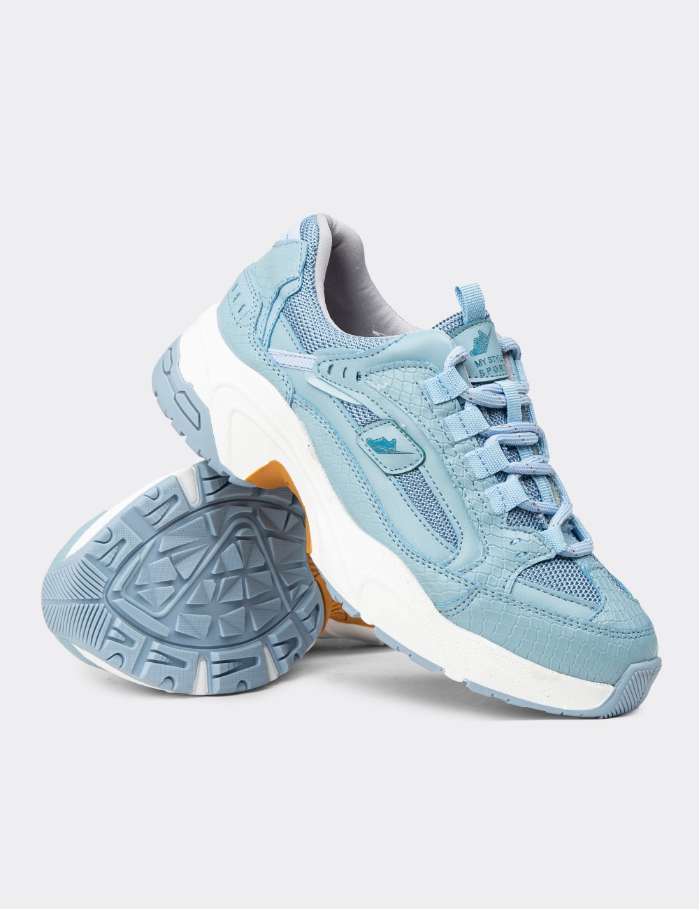 Women's Blue Sneakers - 34142ZMVIC01
