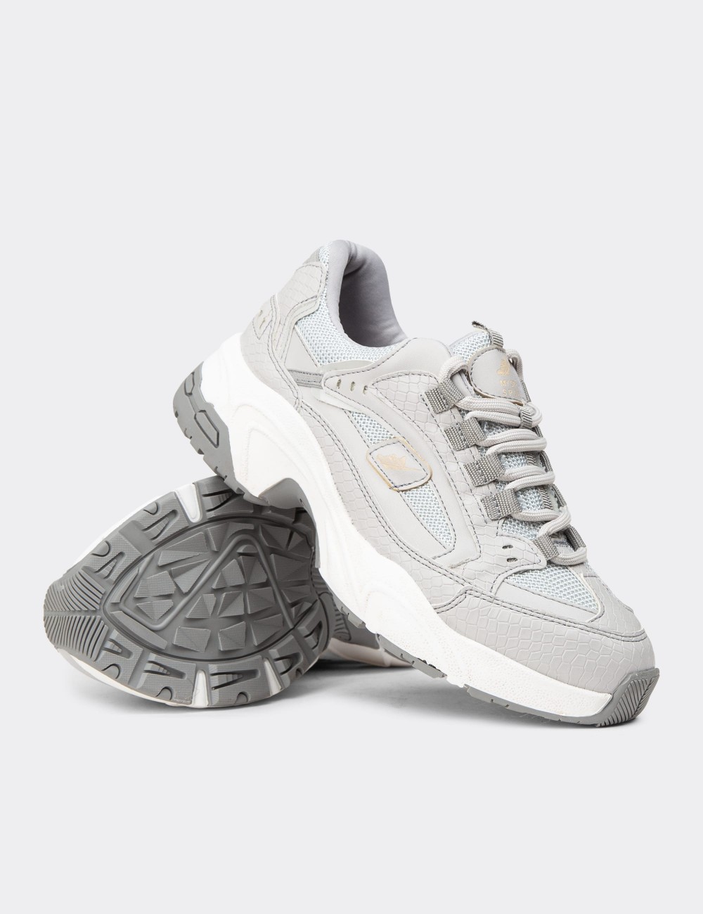 Women's Gray Sneakers - 34142ZGRIC01