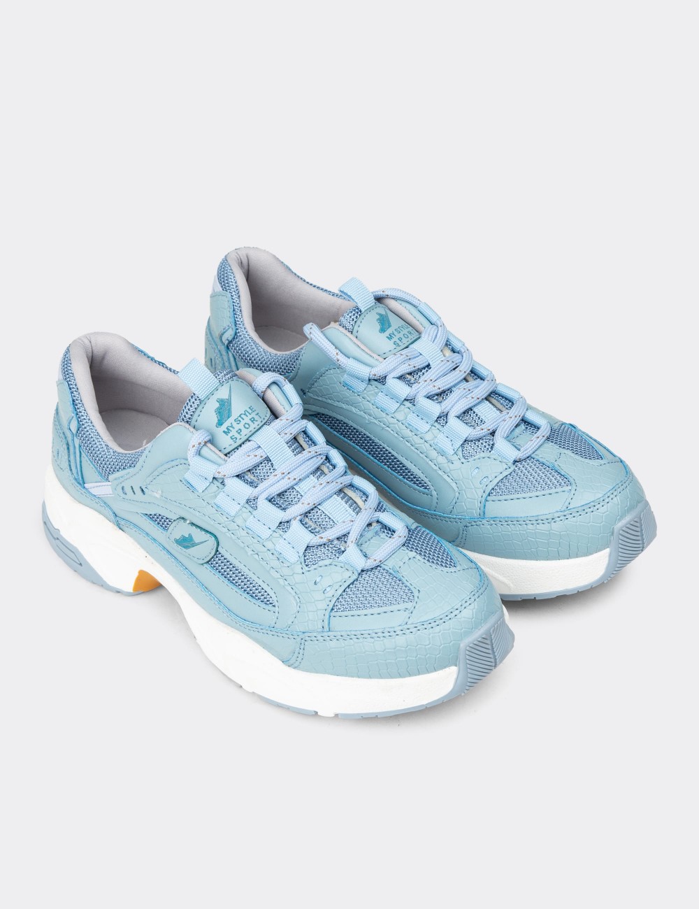 Women's Blue Sneakers - 34142ZMVIC01