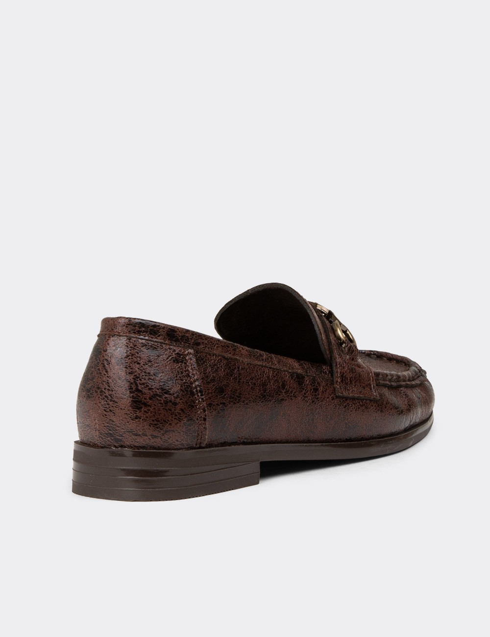 Women's Brown Loafers - K0012ZKHVC01