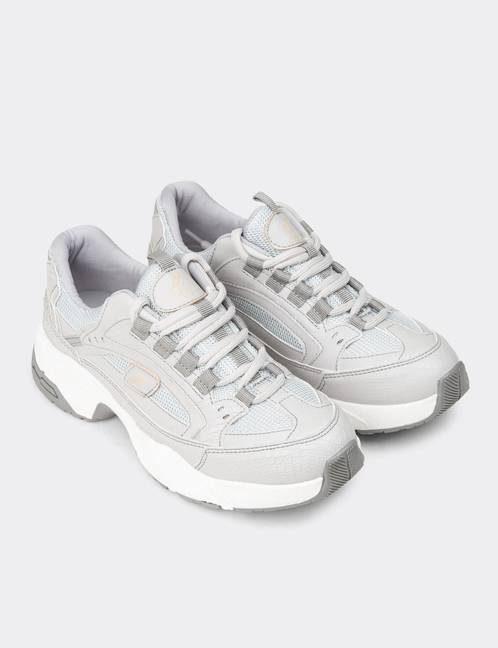 Women's Gray Sneakers - 34142ZGRIC01