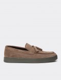Men's Sandstone Suede Leather Slip-Ons