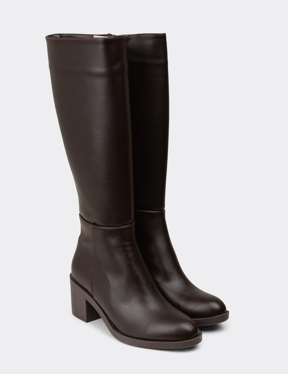 Women's Brown Boots - K0760ZKHVC01