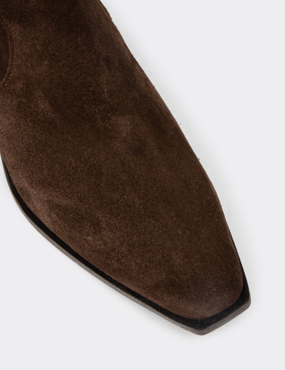 Women’s Brown Suede Leather Cowboy Boots - Z1564ZKHVC01